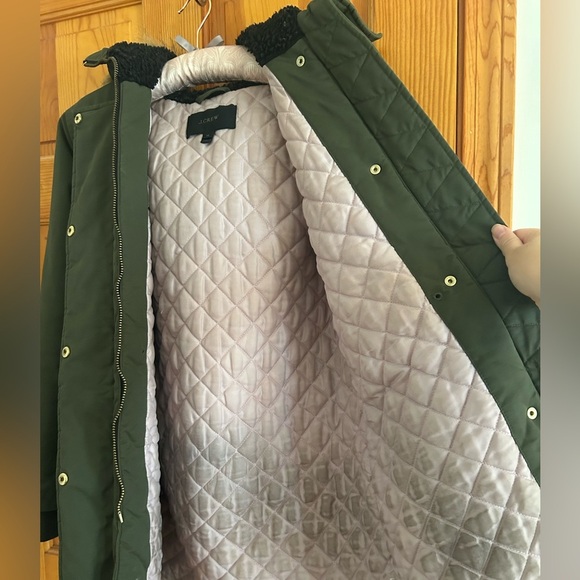 J.Crew Green Parka Primaloft Hooded Jacket - Picture 10 of 13